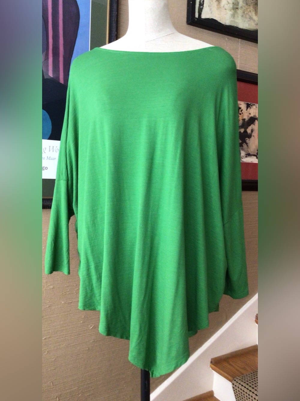 J. Jill Wearever Collection Mojito Green Asymmetrical Top